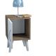 Noční stolek BELLINI 55x35 cm bílá/hnědá