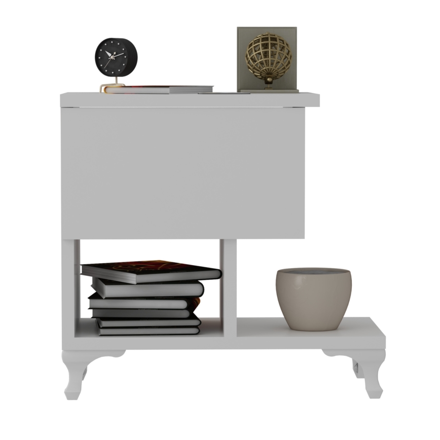 Noční stolek CAST 47x33 cm bílá