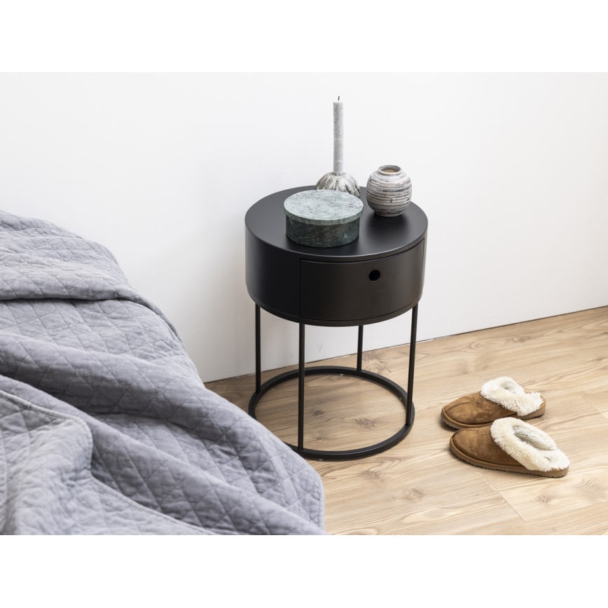 Noční stolek COLUM 40 cm černá