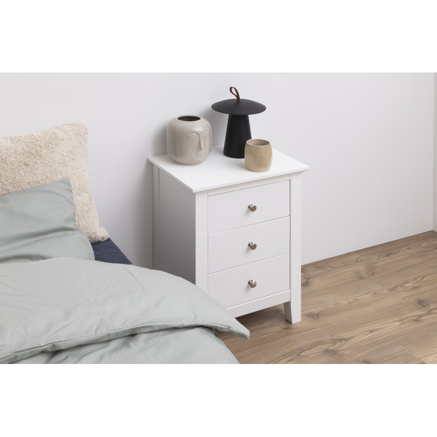 Noční stolek LARA 45x34 cm bílá