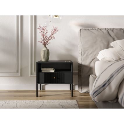 Noční stolek LUE 54x39 cm černá