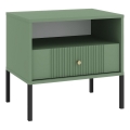 Noční stolek LUE 54x39 cm zelená/černá
