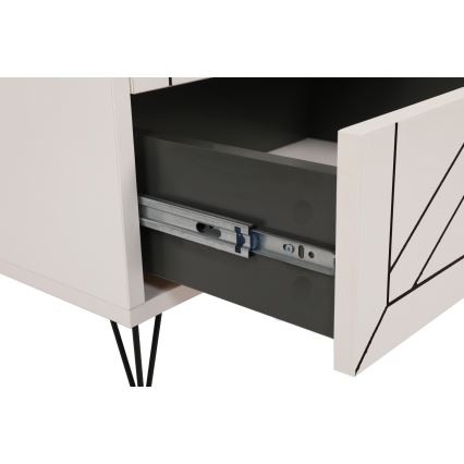 Noční stolek LUNA 50x40 cm bílá