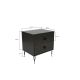 Noční stolek LUNA 55x50 cm antracit/černá