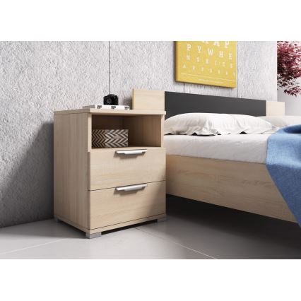 Noční stolek NED 46x42 cm dub sonoma