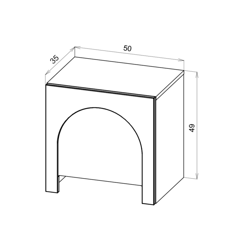 Noční stolek NIO antracit