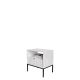 Noční stolek NOVA 56x54 cm bílá/černá
