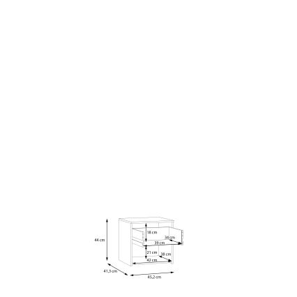 Noční stolek PANO 45x41 cm béžová