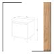 Noční stolek PIONA 52x45 cm bílá/béžová