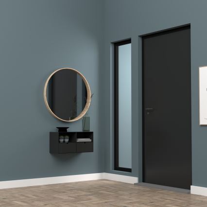 Noční stolek s možností montáže na stěnu BEKIM 30x25 cm černá