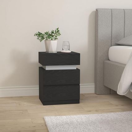 Noční stolek s podsvícením SMARTIE 40x35 cm černá