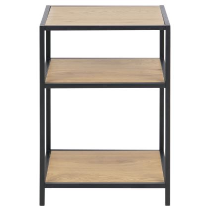 Noční stolek SARON 42x35 cm dub/černá