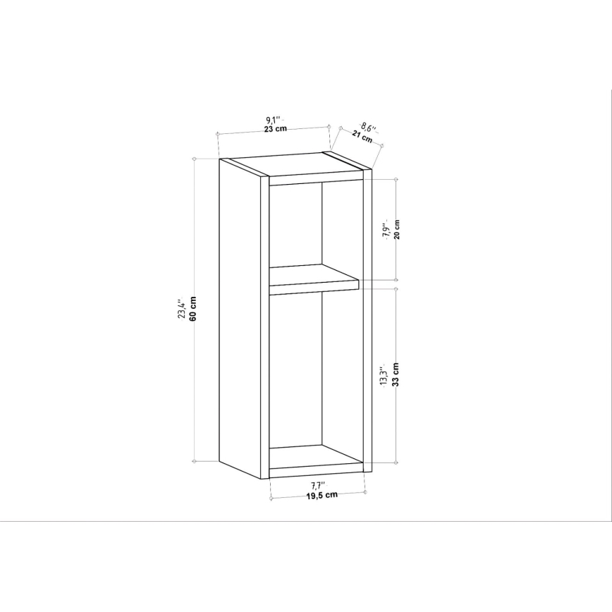 Noční stolek TILMO 23x21 cm dub