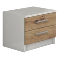 Noční stolek TOD  45x37 cm bílá/dub artisan