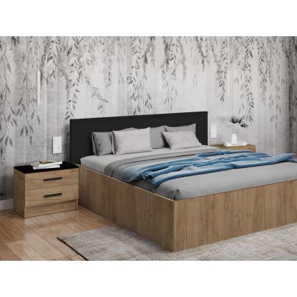 Noční stolek TOD 45x37 cm dub craft/černá