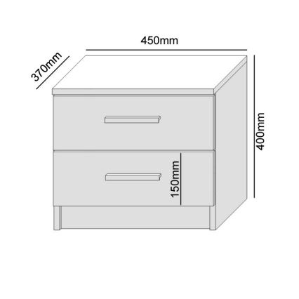 Noční stolek TOD 45x37 cm dub sonoma