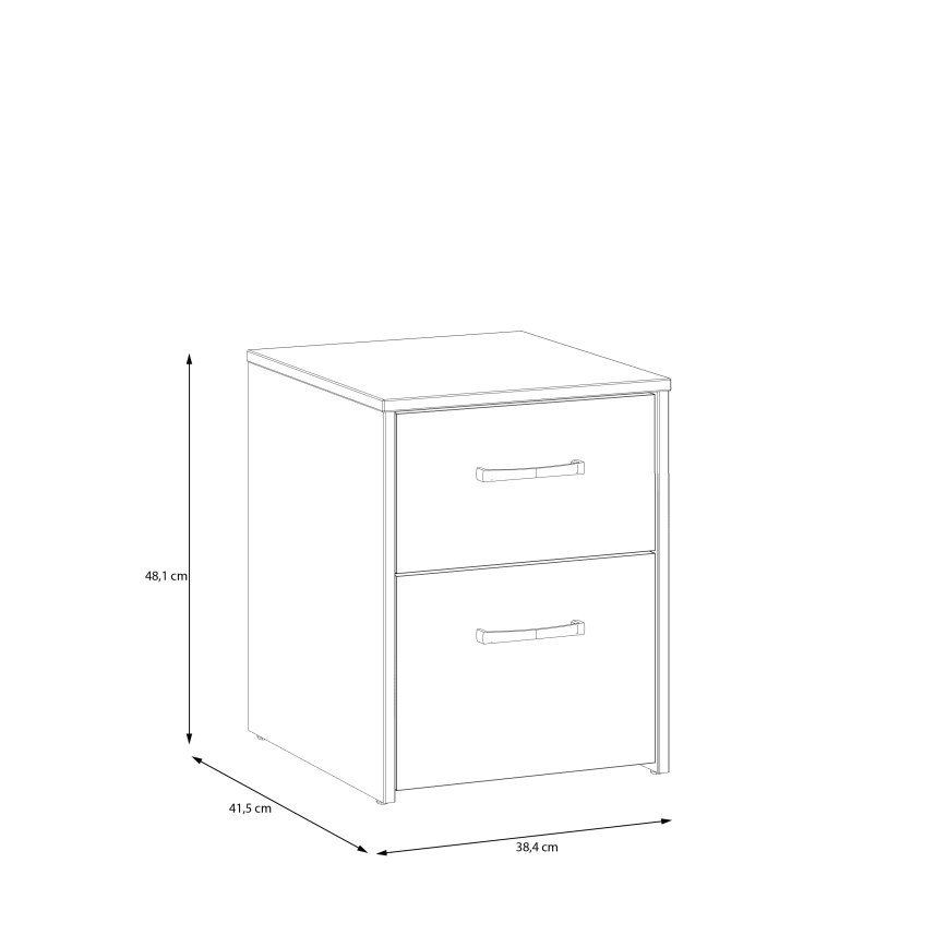 Noční stolek URO 48x39 cm dub artisan/bílá