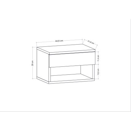 Noční stolek VETRA 45x32 cm bílá