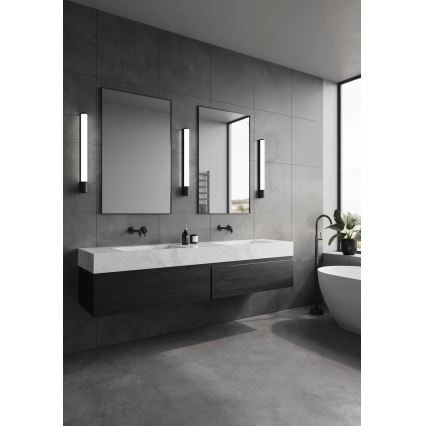 Nordlux - LED Koupelnové osvětlení zrcadla se zásuvkou MALAIKA LED/15W/230V IP44 68,4cm černá