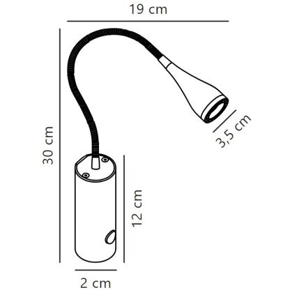 Nordlux - LED Nástěnné bodové svítidlo MENTO LED/3W/230V bílá