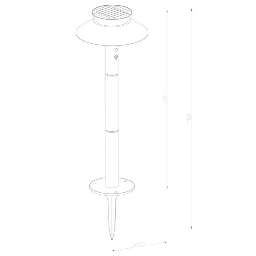 Nordlux - LED Solární lampa se senzorem JUSTINA LED/5W/3,7V IP44 1800 mAh