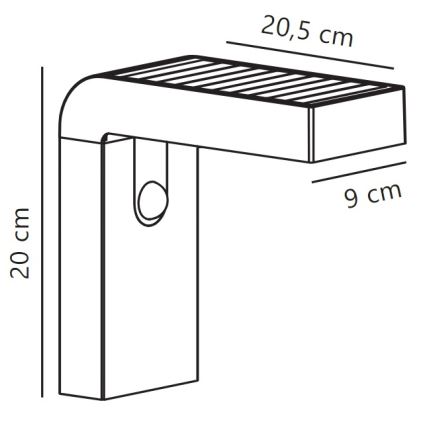 Nordlux - LED Solární nástěnné svítidlo se senzorem ALYA LED/5W/3,7V IP44