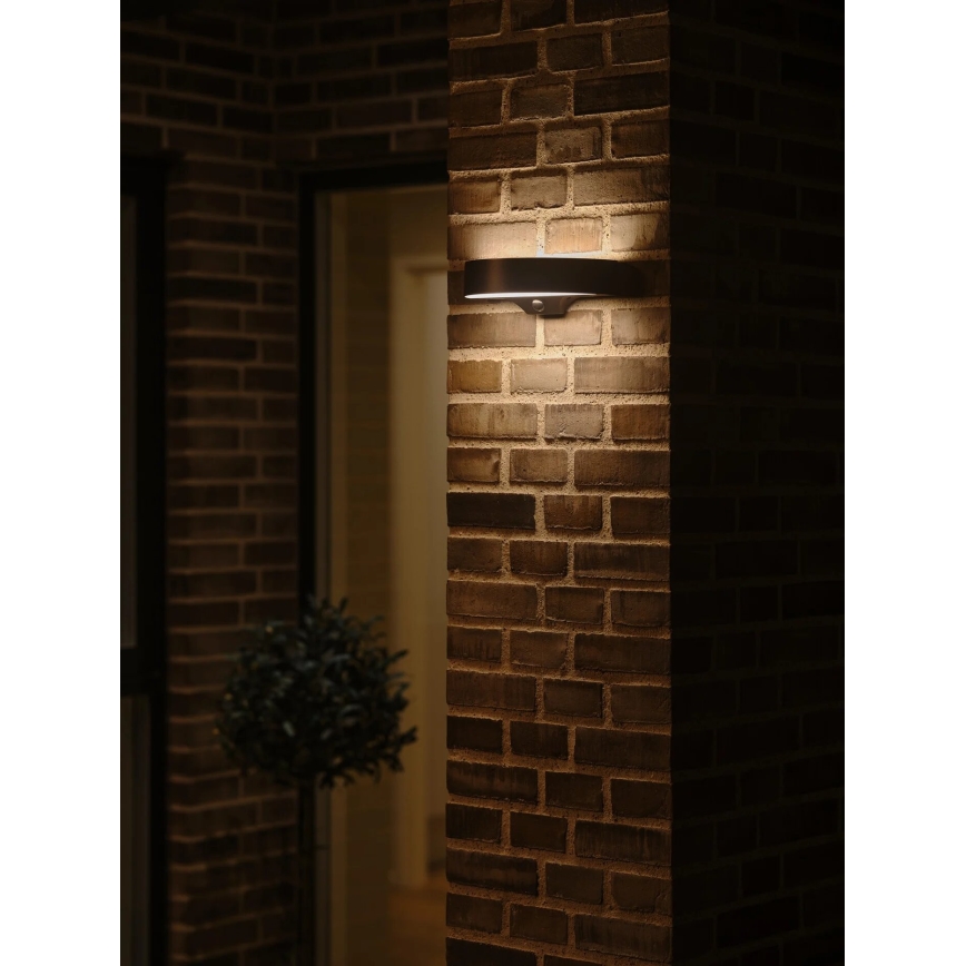 Nordlux - LED Solární nástěnné svítidlo se senzorem MONAY LED/5W/5V 3000K IP44 černá