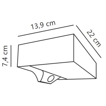 Nordlux - LED Solární nástěnné svítidlo se senzorem MONAY LED/5W/5V 3000K IP44