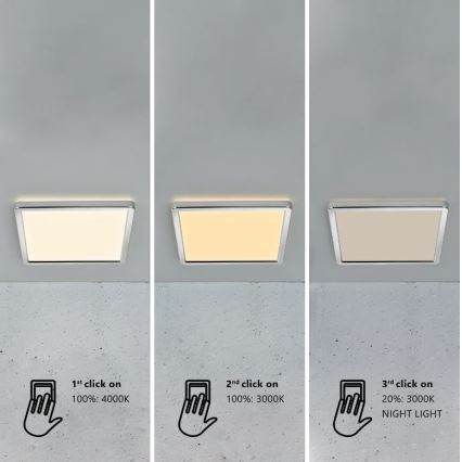 Nordlux - LED Stmívatelné koupelnové stropní svítidlo OJA LED/14,5W/230V 3000/4000K IP54 30x30 cm