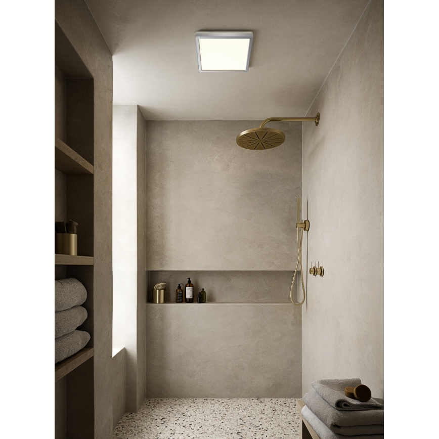 Nordlux - LED Stmívatelné koupelnové stropní svítidlo OJA LED/14,5W/230V 3000/4000K IP54 30x30 cm
