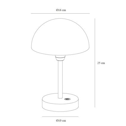 Nordlux - LED Stmívatelná nabíjecí venkovní stolní lampa ELLEN LED/2,8W/3,7V IP44 béžová