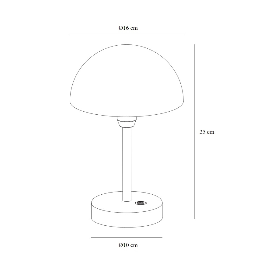 Nordlux - LED Stmívatelná nabíjecí venkovní stolní lampa ELLEN LED/2,8W/3,7V IP44 béžová
