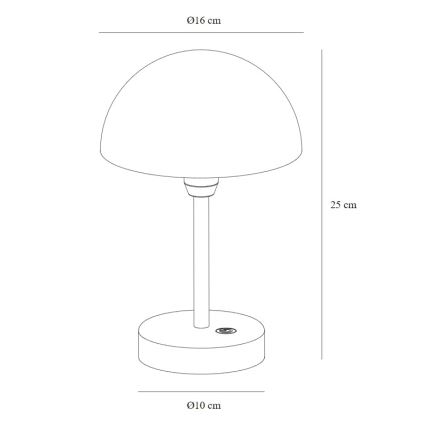 Nordlux - LED Stmívatelná nabíjecí venkovní stolní lampa ELLEN LED/2,8W/3,7V IP44 bílá