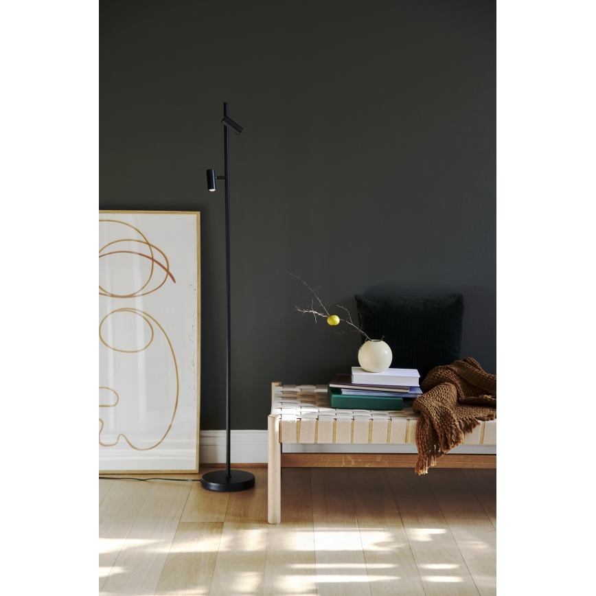 Nordlux - LED Stmívatelná dotyková stojací lampa OMARI 2xLED/3,2W/230V černá