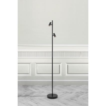 Nordlux - LED Stmívatelná dotyková stojací lampa OMARI 2xLED/3,2W/230V černá