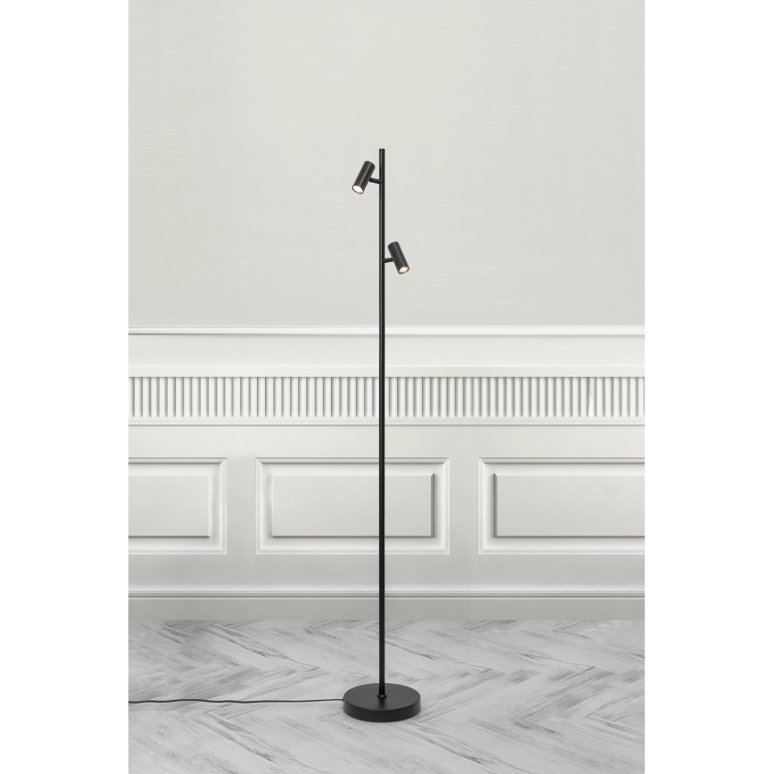 Nordlux - LED Stmívatelná dotyková stojací lampa OMARI 2xLED/3,2W/230V černá