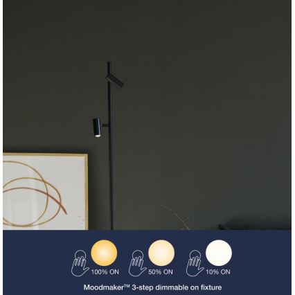 Nordlux - LED Stmívatelná dotyková stojací lampa OMARI 2xLED/3,2W/230V černá