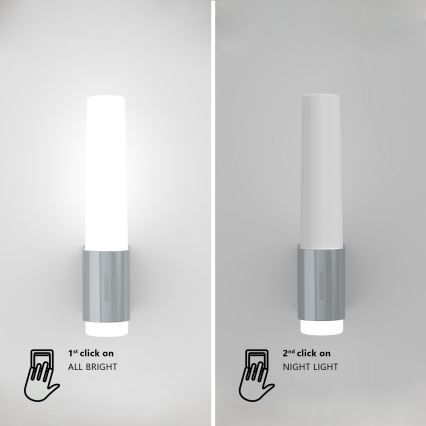 Nordlux - LED Stmívatelné koupelnové nástěnné svítidlo HELVA LED/6,8W/230V IP44 CRI 90 lesklý chrom
