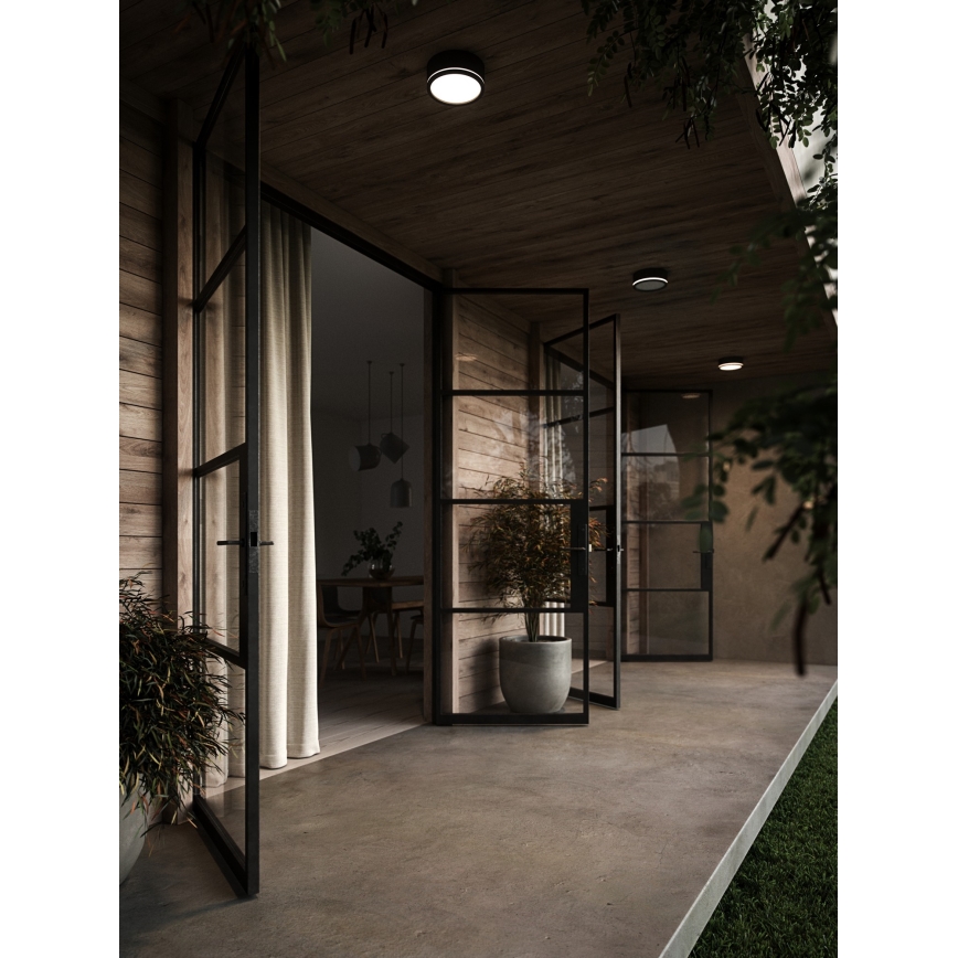 Nordlux - LED Stmívatelné venkovní nástěnné svítidlo AVA SMART LED/9,5W/230V 2700K IP54 černá