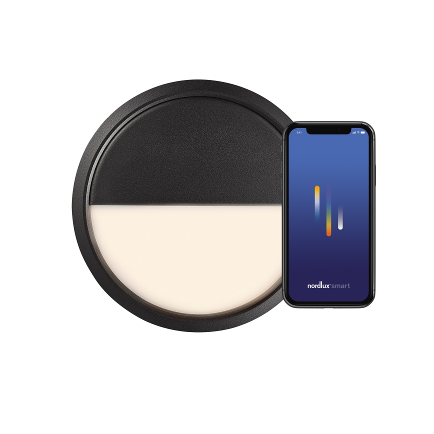 Nordlux - LED Stmívatelné venkovní nástěnné svítidlo AVA SMART LED/9,5W/230V 2700K IP54 černá