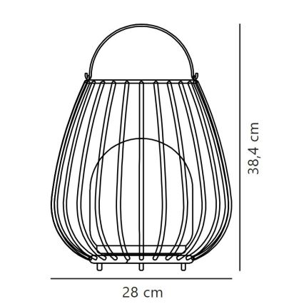 Nordlux - LED Stmívatelné venkovní přenosné svítidlo JIM TO-GO LED/3W/3,7V IP54 černá