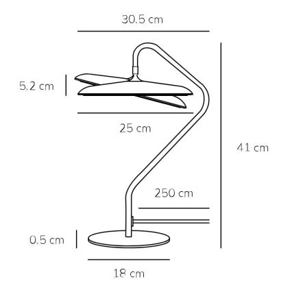 Nordlux - LED Stolní lampa ARTIST LED/15W/230V černá