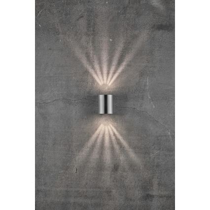 Nordlux - LED Venkovní nástěnné svítidlo CANTO 2xLED/5,5W/230V IP44 nerez