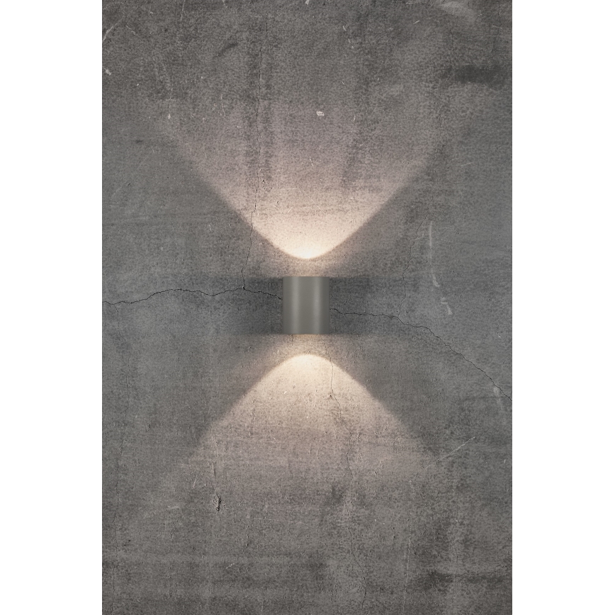 Nordlux - LED Venkovní nástěnné svítidlo CANTO 2xLED/5,5W/230V IP44 šedá