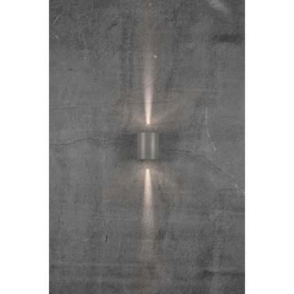 Nordlux - LED Venkovní nástěnné svítidlo CANTO 2xLED/5,5W/230V IP44 šedá