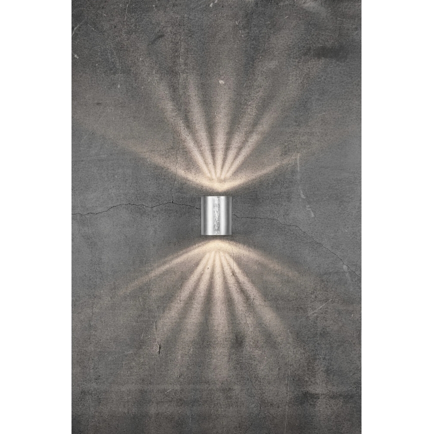 Nordlux - LED Venkovní nástěnné svítidlo CANTO 2xLED/5,5W/230V IP44 stříbrná