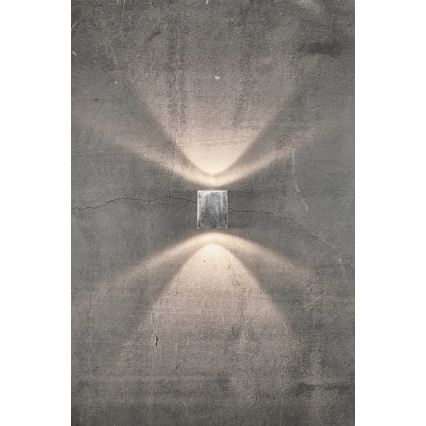 Nordlux - LED Venkovní nástěnné svítidlo CANTO 2xLED/5,5W/230V IP44 stříbrná