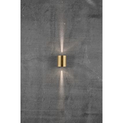 Nordlux - LED Venkovní nástěnné svítidlo CANTO 2xLED/5,5W/230V IP44 zlatá