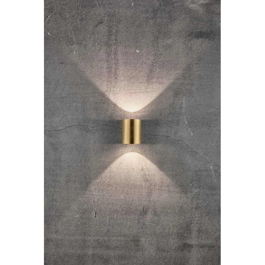 Nordlux - LED Venkovní nástěnné svítidlo CANTO 2xLED/5,5W/230V IP44 zlatá