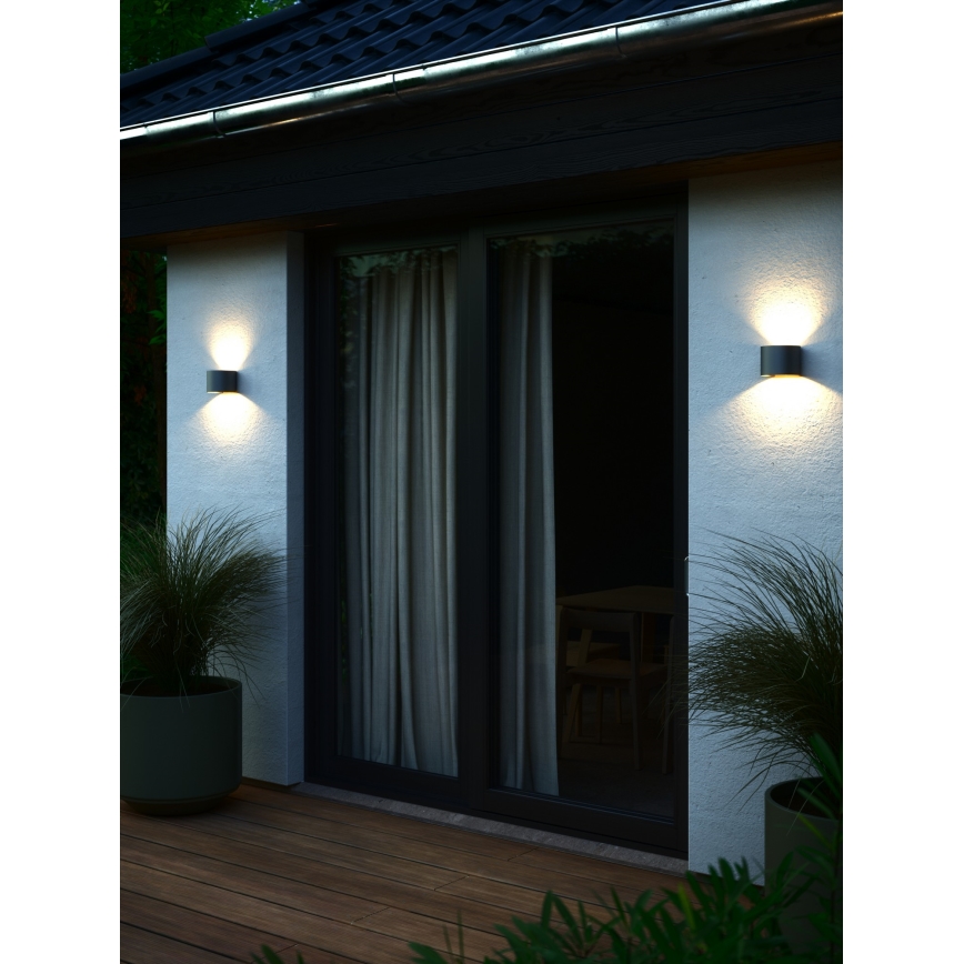 Nordlux - LED Venkovní nástěnné svítidlo MILDA LED/4,9W/230V IP44 antracit